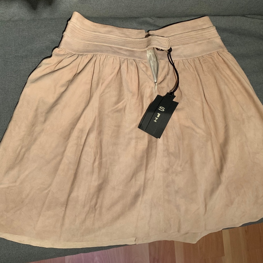 Suede Vintage Skirt, retro design, made in Italy